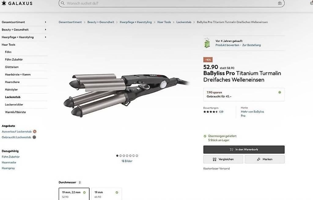 Fers à boucler & lisser: BaByliss Welleneisen – D'occasion à Zürich par badaha