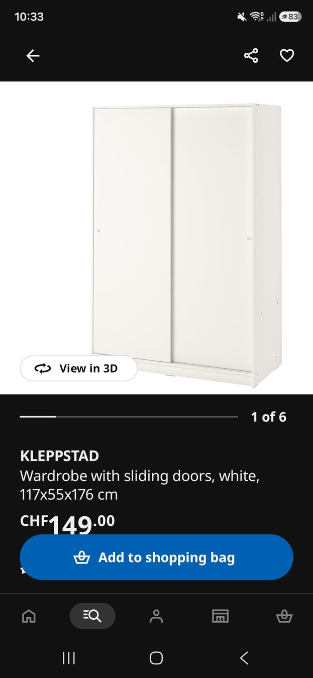 Armoires: Ikea Kleppstad Kleiderschrank – D'occasion à Zürich par dil_9crq 3