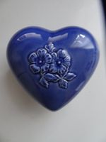 Herzdose Porzellan blau