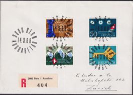1968, attraktiver LUDER-Brief mit Vollstempel: 453-456, LP!