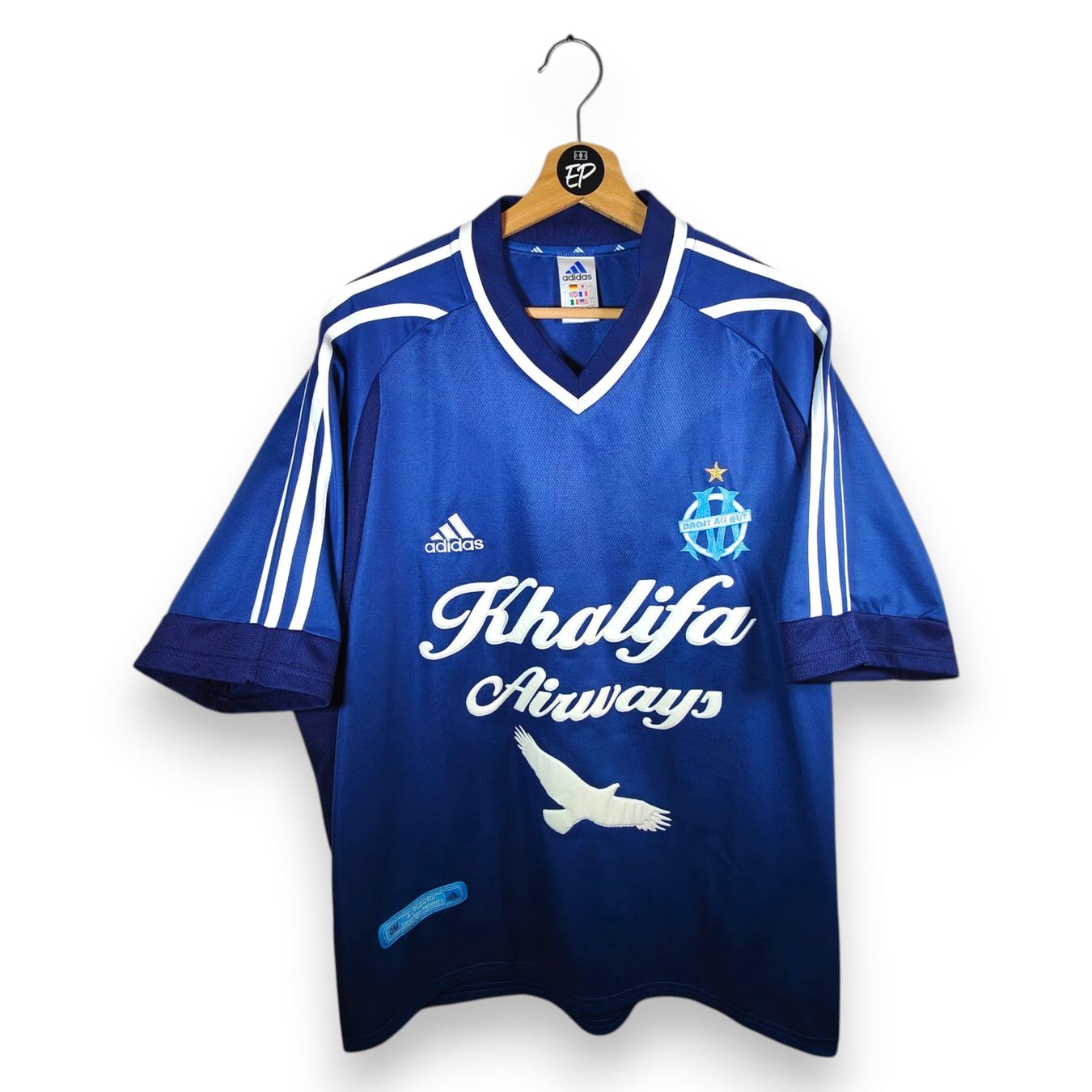 Adidas Leibchen & Hosen: Original 2002-03 Olympique Marseille Third Trikot Celestini – Gebraucht aus Martigny von eternalpitch 1