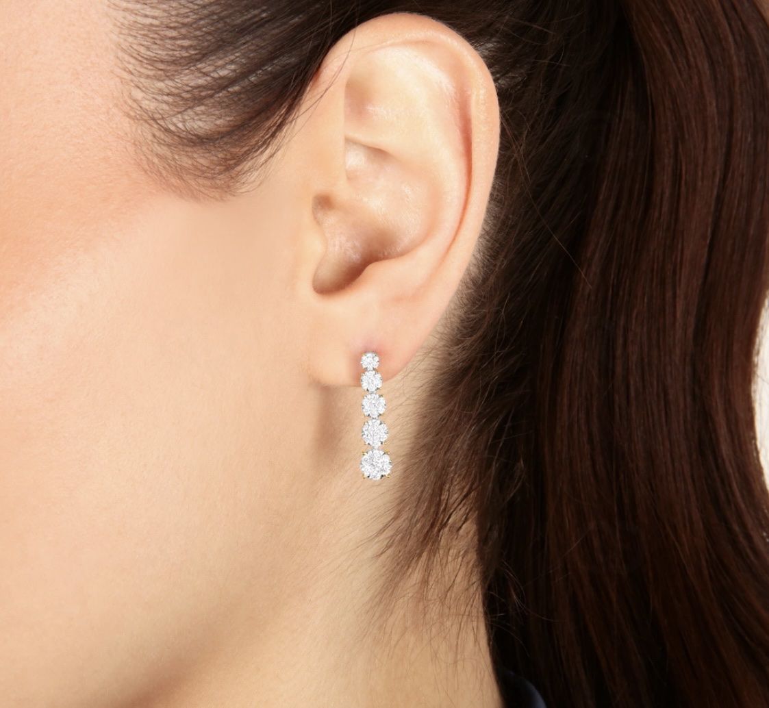 Orecchini pendenti & Orecchini a lobo: Ohrhänger weiss gold mit diamanten – Nuovo (secondo la descrizione) da Münchenstein venduto da By.gabriela.v 6