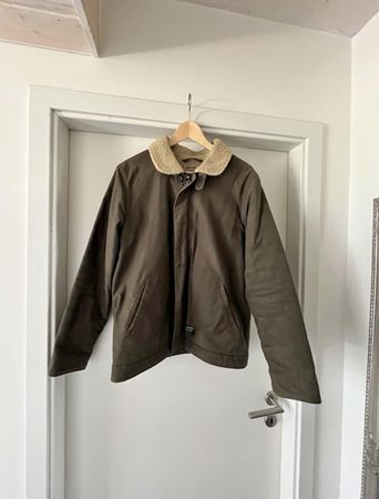 Veste doublée Carhartt, col fourrure, vert olive
