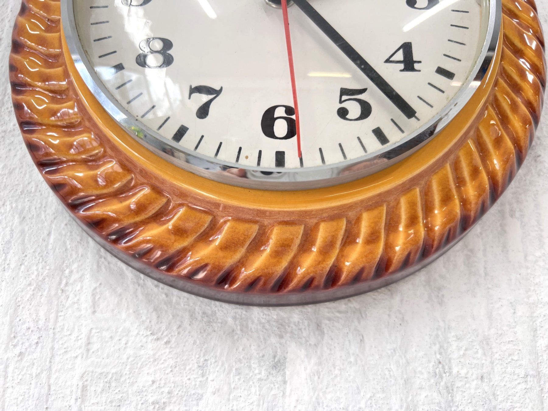Orologi da terra & Orologi da parete: Vintage, Keramik Wanduhr – Usato da Walzenhausen venduto da stilvollwohnen 1
