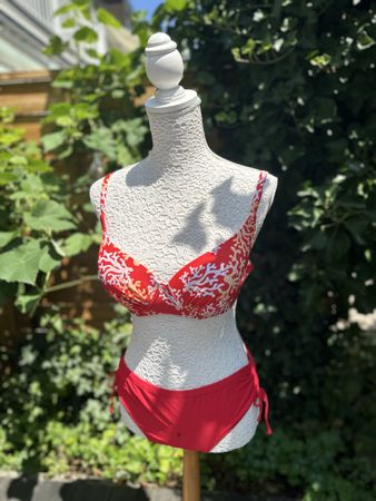 BATHING BRAND Bikini-Set Gr. 80D (Rot/Weiss)