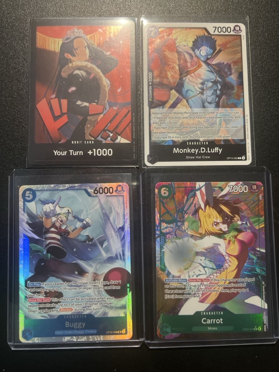 Sammelbilder & Trading cards: One Piece 4 Karten Lot 17 – Neu (gemäss Beschreibung) aus Goldach von Milosg3