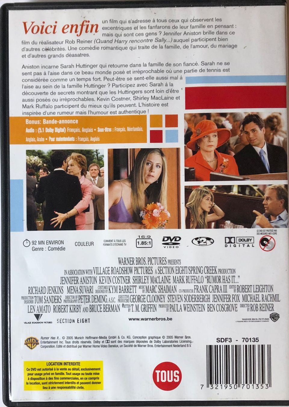 Tutti i DVDs: LA RUMEUR COURT – Usato da Poliez-Pittet venduto da Newtown-Records 1