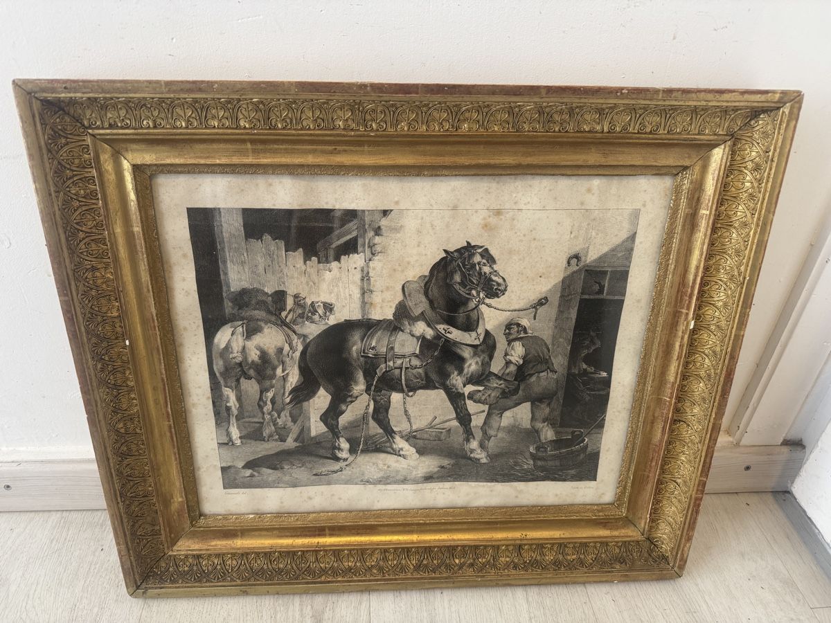 Grafica & Litografie: Lithographie  Théodore Géricault - Le Cheval du plâtrier – Usato da Erde venduto da CBarts