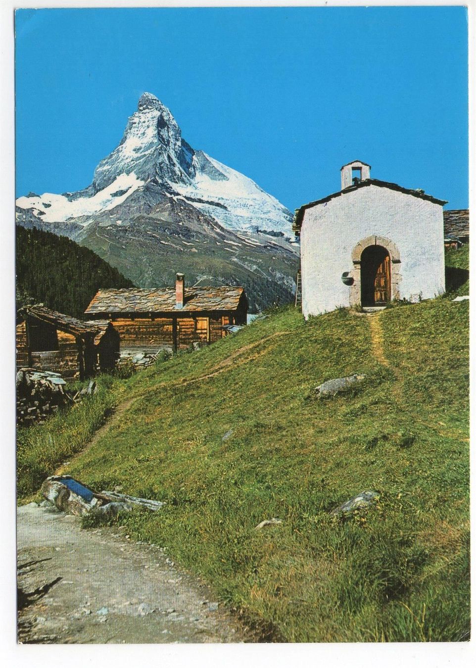Cartoline postali: ZERMATT Findeln mit Matterhorn – Usato da Jona venduto da philajona
