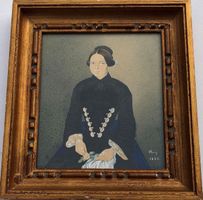Johann Chr. FLURY (1804-1880) : Portrait d'une jeune femme