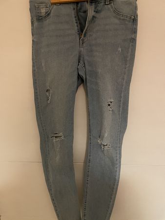 H&M Curvy Jeggings Gr. 36, High Waist, destroyed Look