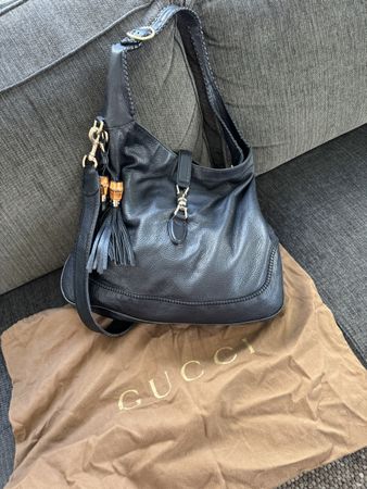 Gucci Jacky Large Schulter/Crossbody Tasche schwarz