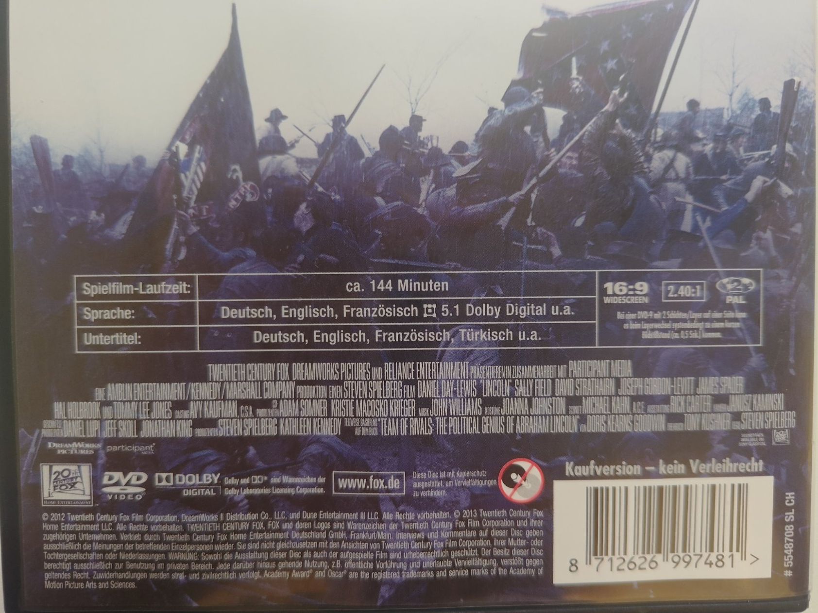 Tutti i DVDs: Lincoln – Usato da Liestal venduto da Kratzilla 3