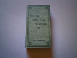 Livre ancien recettes domestiques et rurales