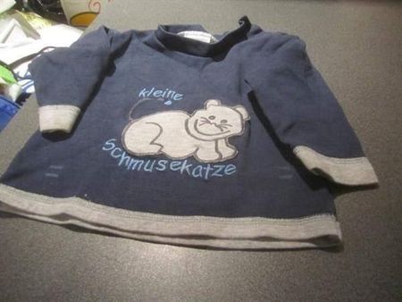 Pullover Grösse 68, blau, Schmusekatze
