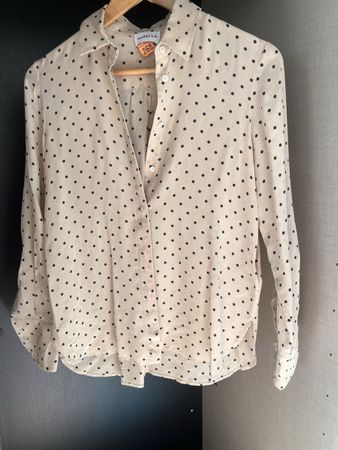 Marella camicia 100% seta avorio a pois neri – IT 38