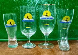 4 Bierglas Bier Brauerei Sonnenbräu Rebstein