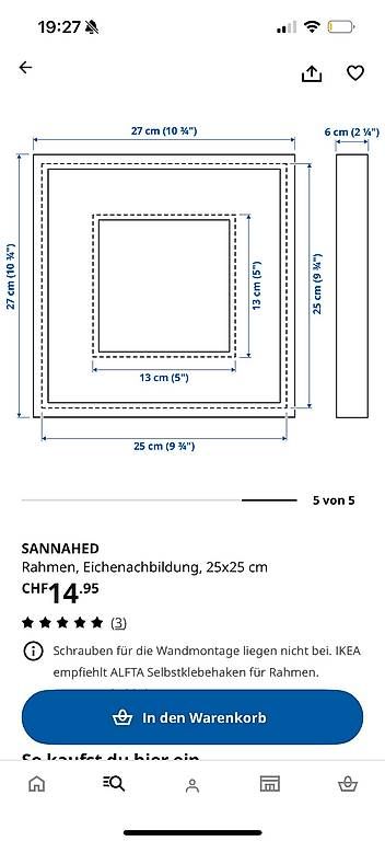 Cornici: IKEA SANNAHED Bilderrahmen – Usato da Cham venduto da frca1 2