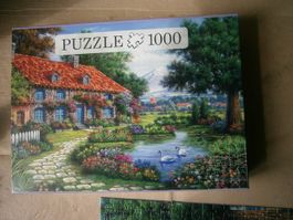 Puzzle 1000 Teile Idyllische Hütte