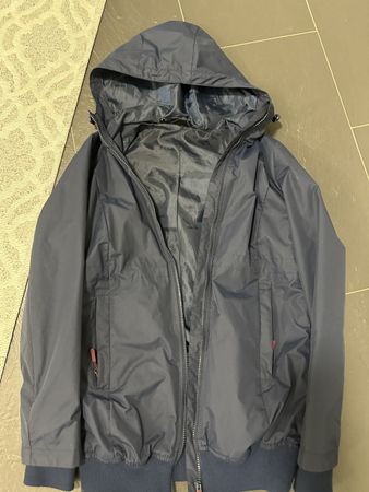 Damen Schwangerschafts Übergangsjacke Gr. S blau Kapuze