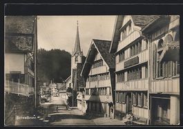 Schwellbrunn, Strassenpartie mit Gasthof