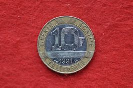 währung francaise 10 franc 1991