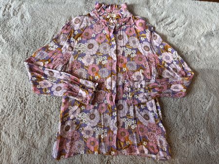 Chemise Rich & Royal T.40 lilas à fleurs