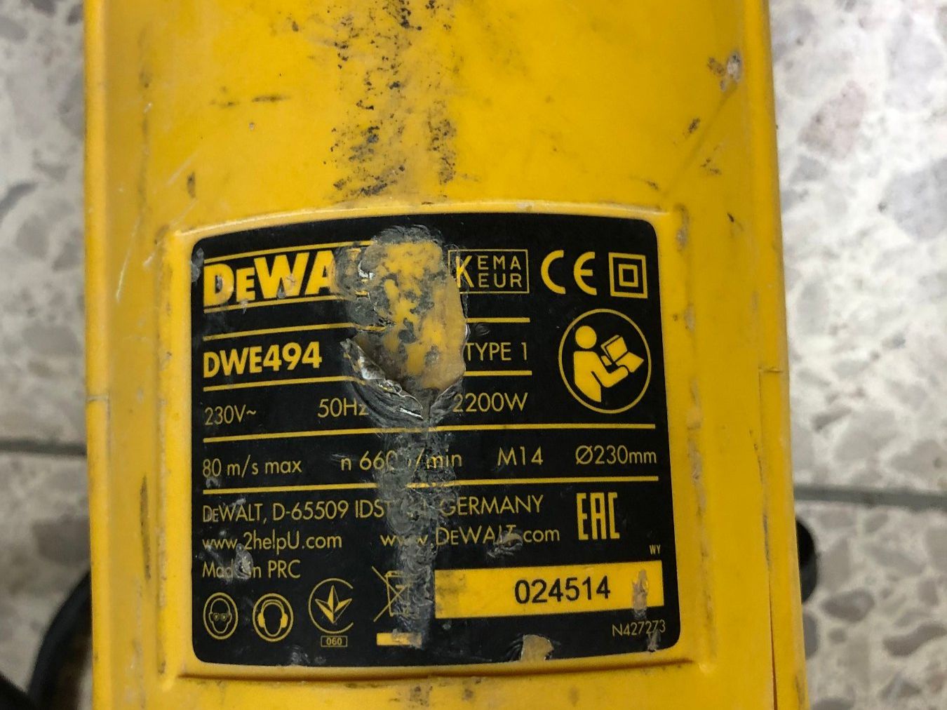 Schleifen & Polieren: Dewalt DWE 494 Betonschleifer – Gebraucht aus Uster von Deltabox 2