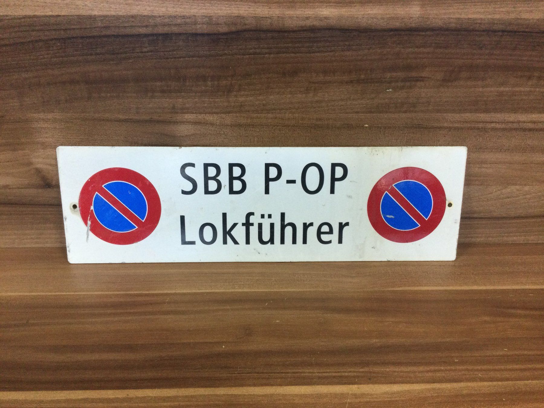 SBB/CFF/FFS Ecriteaux: Gebrauchtes Schild SBB P-OP Lokführer – D'occasion à Wangen SZ par kuriosum12