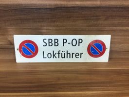 Gebrauchtes Schild SBB P-OP Lokführer