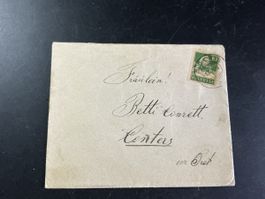 Briefumschlag mit Briefmarke HELVETIA 10c alt alt