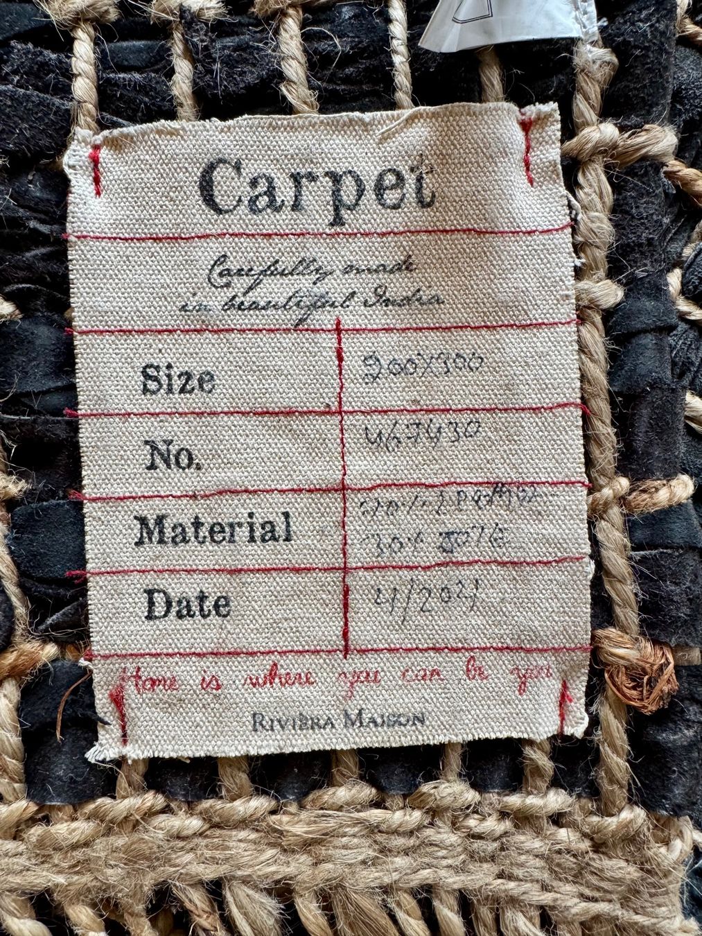 Tappeti: Tapis jute-cuir noir – Usato da Prez-vers-Noréaz venduto da B.Schoepfer 2