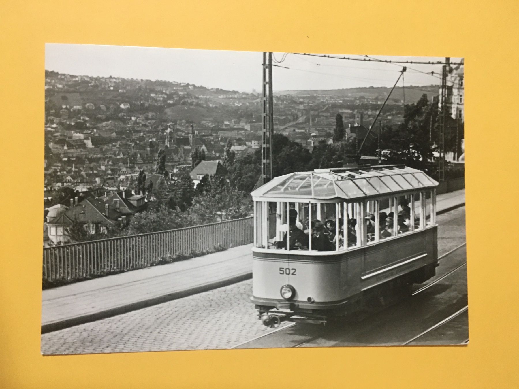 Cartoline postali: Strassenbahn Aussicht Wagen ob Stuttgart – Usato da Küttigen venduto da Melisch1000