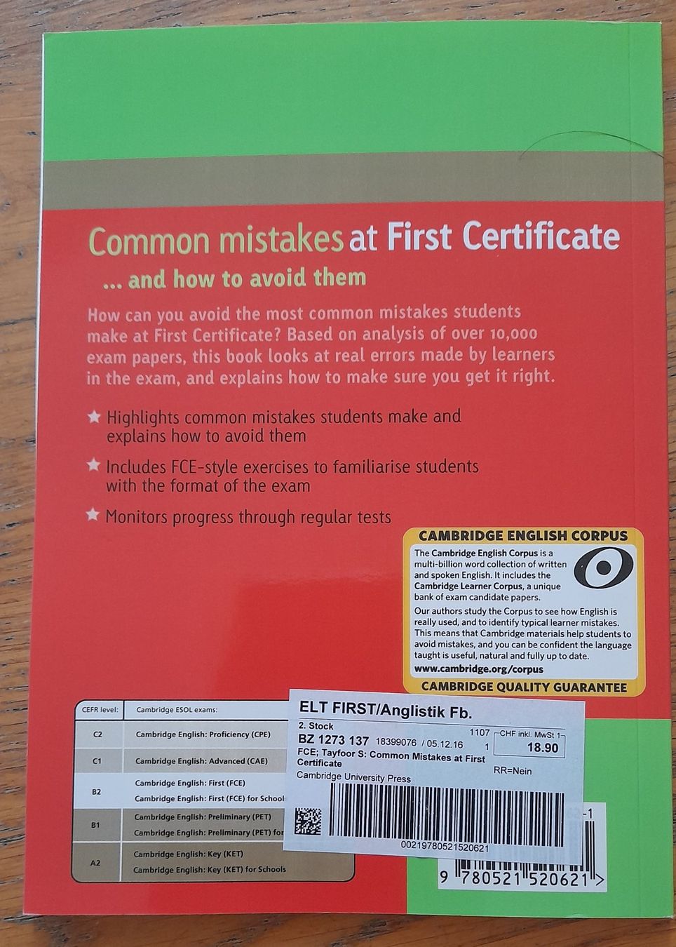 Libri: FCE Buch: Common Mistakes at First Certificate - Wie Neu – Usato da Richigen venduto da lis_qql9 1