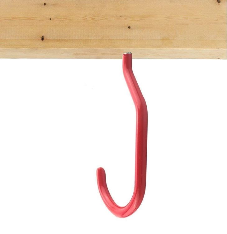 4 Stück Garagenreifenhaken – 25,4 Cm, Stahl, Trägt Bis 40 Kg, Mit Anti-Rutsch-Gummi