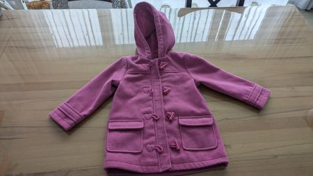 Schöne rosa Mädchenjacke - Parka 104 110