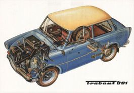 Ansichtskarte Trabant 601 von 1974, Top Zustand!