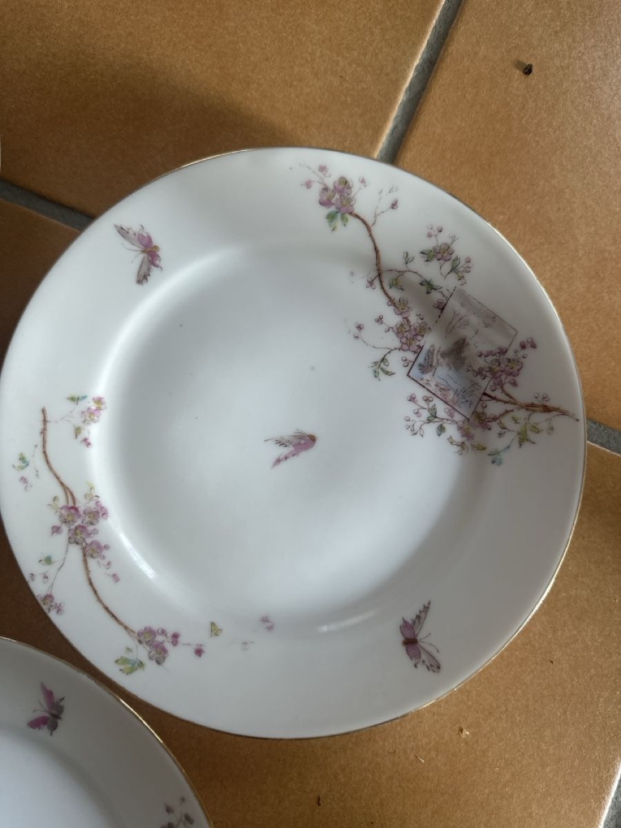 Tutte le decorazioni: Geschirrset mit Blumenmuster und Schmetterlingen – Usato da Schwadernau venduto da mirifiesta 4