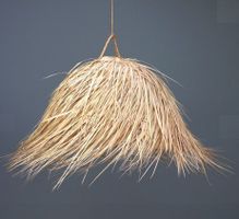 Suspension Bohème Paille 50cm - Boule