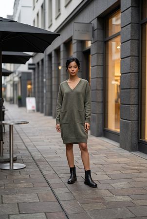 Robe Pull cachemire NOTSHY Kaki — Très Bon État — Taille M
