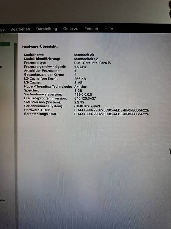 Apple Notebook: Macbook Air 13.3 Zoll – Usato da Muttenz venduto da Nabe 2