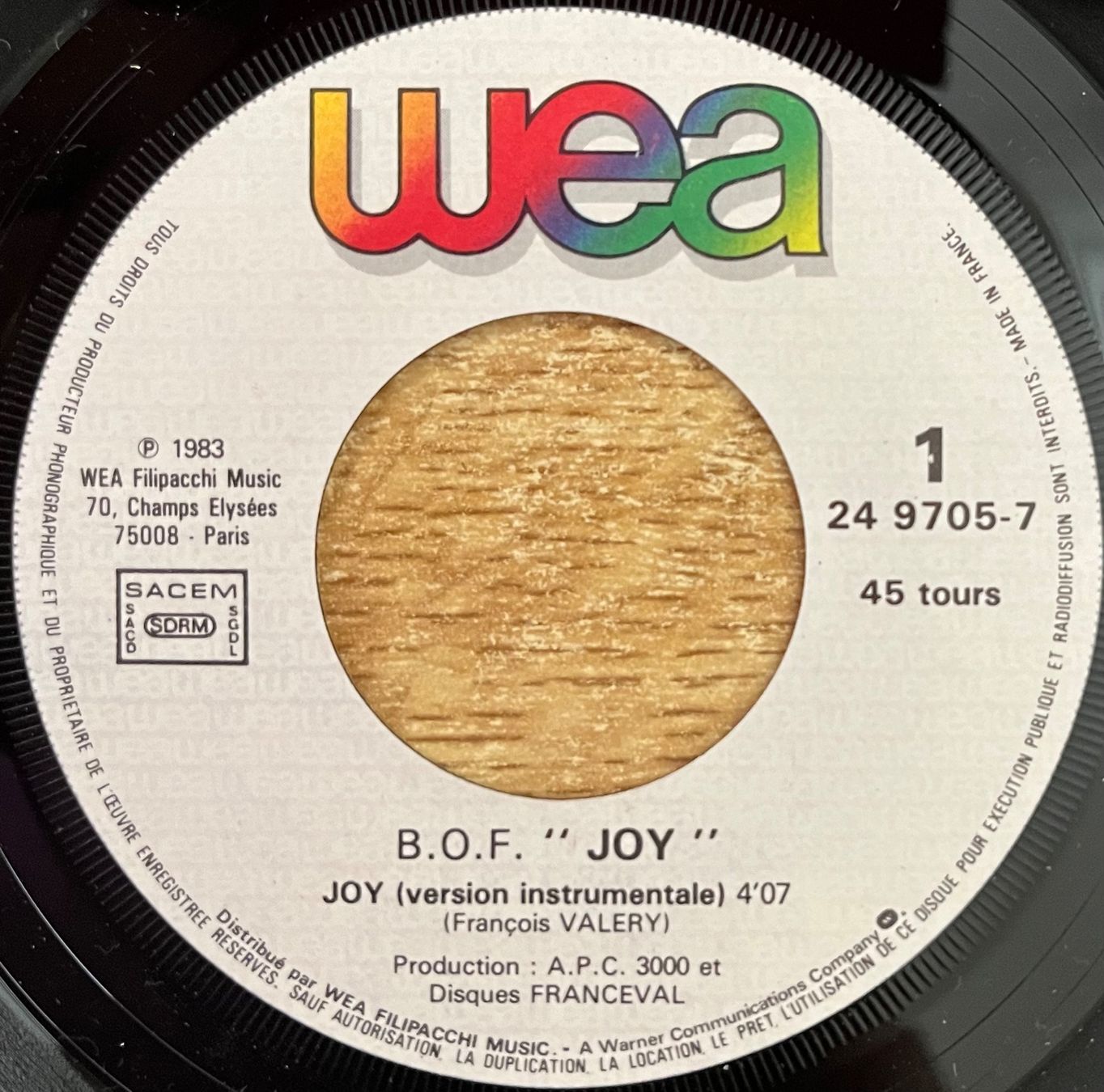 Vinyles: B.O. DU FILM JOY – D'occasion à Bussigny par vinyl-pas-cher 2
