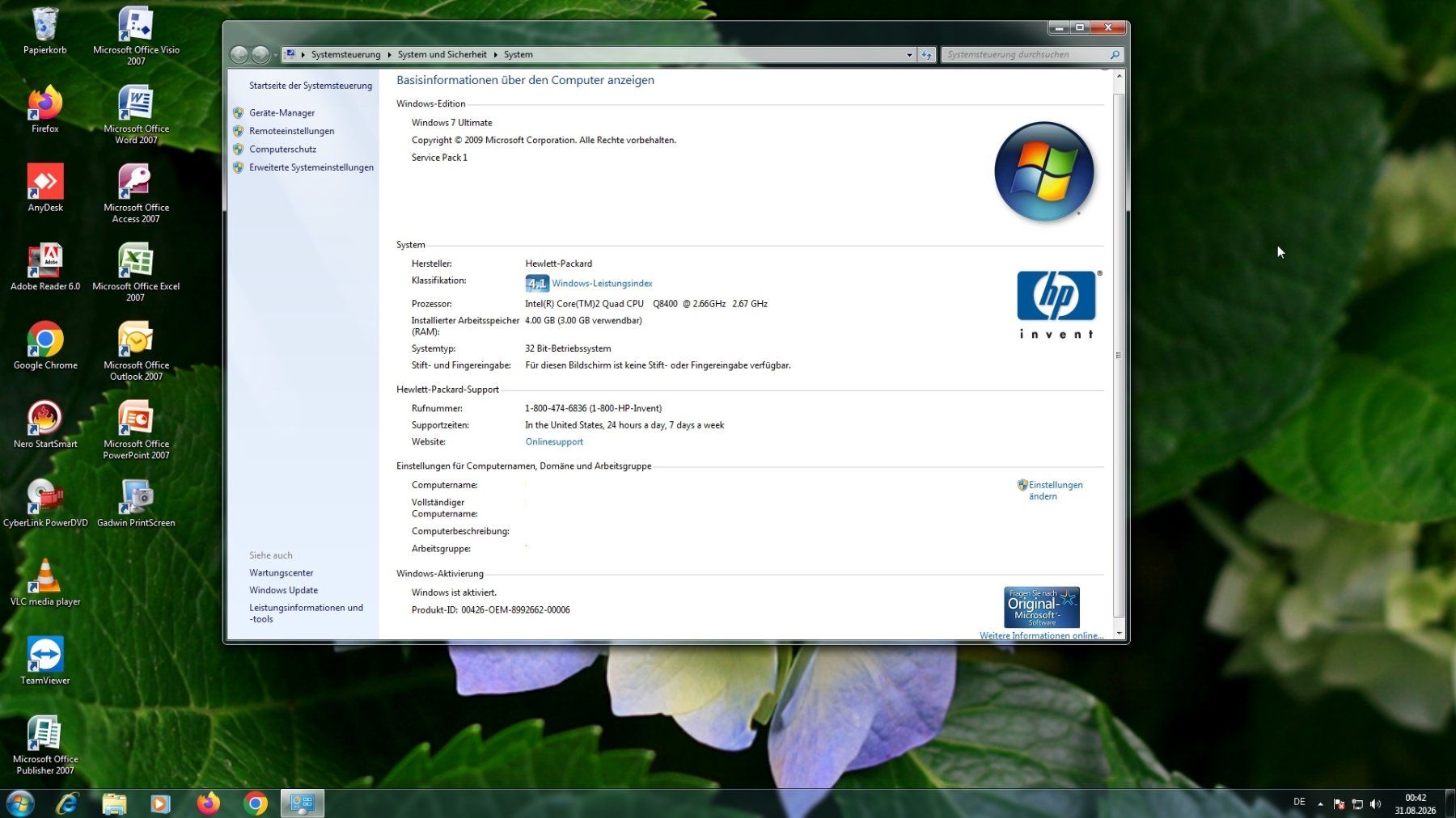 Hewlett Packard PCs: HP-Pavilio m9364 PC mit Windows 7-Office 2007 – Gebraucht aus MAGDEN von GoldenEagle2020 4