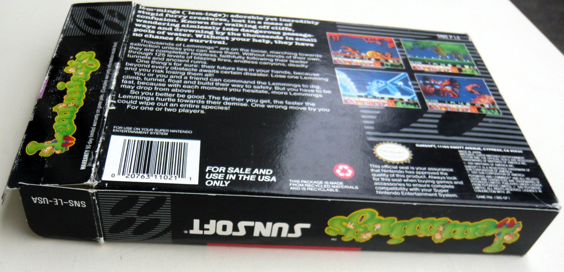 Nintendo Giochi: SNES: - Lemmings - Vintage ! – Usato da Onex venduto da Jaguar1986 4