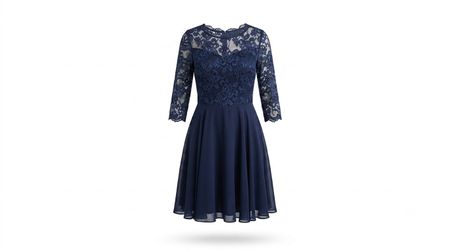 Navy Lace Cocktail Dress, Grösse: S