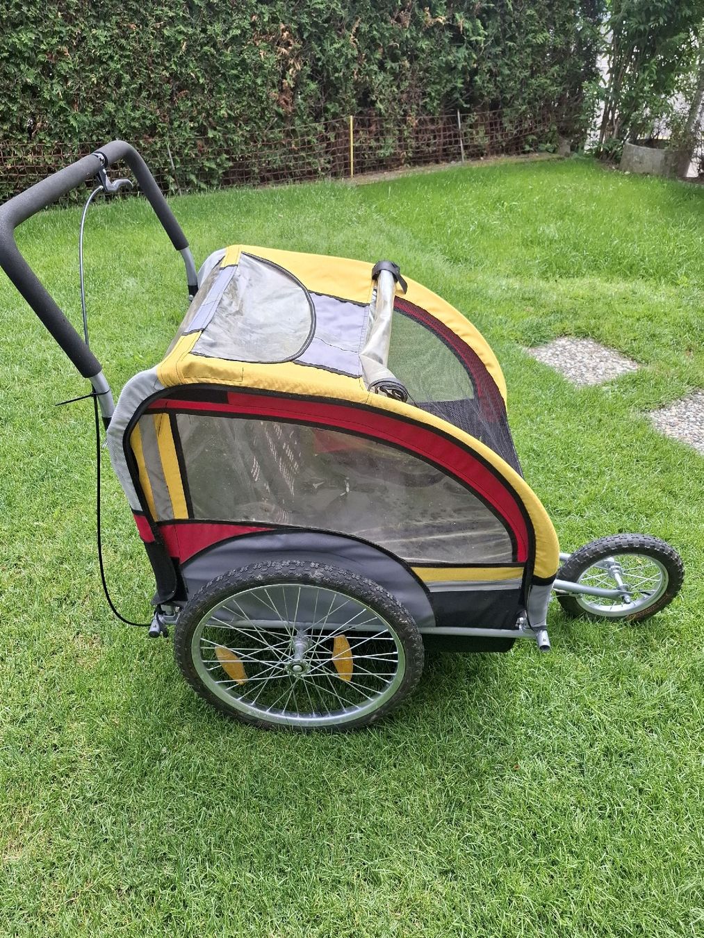 Rimorchi: Kinderfahrradanhänger gelb-grau,  – Usato da Balterswil venduto da schnecke89