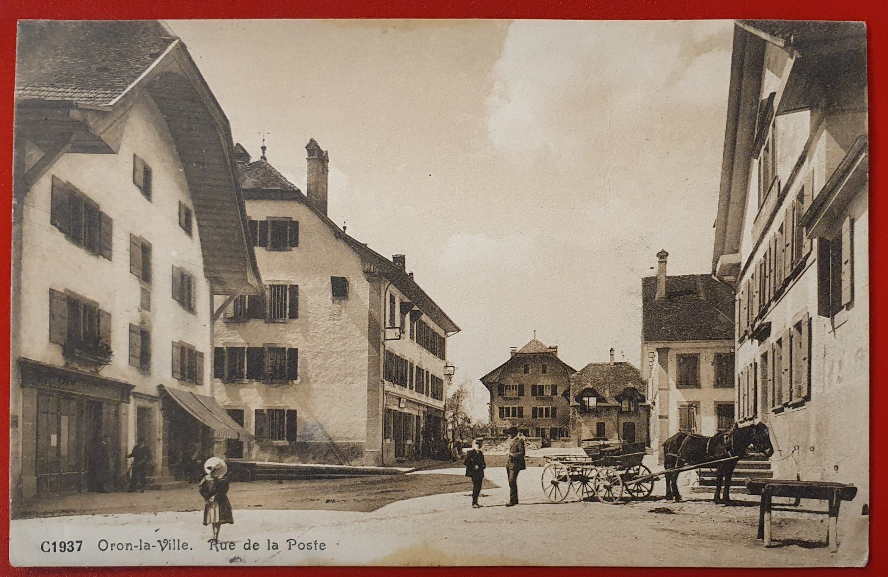 Ansichtskarten: Oron-la-Ville , Rue de la Poste 1910 – Gebraucht aus Kreuzlingen von Rschweiz1