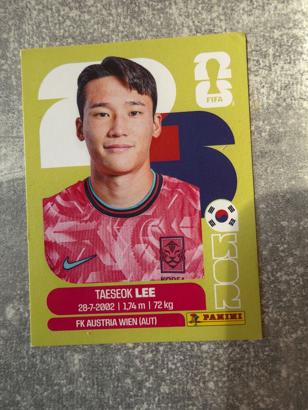 Panini Sammelbilder & Trading cards: Panini  Sticker Taeseok Lee KOR8 – Gebraucht aus Pfeffingen von Fantasy1971