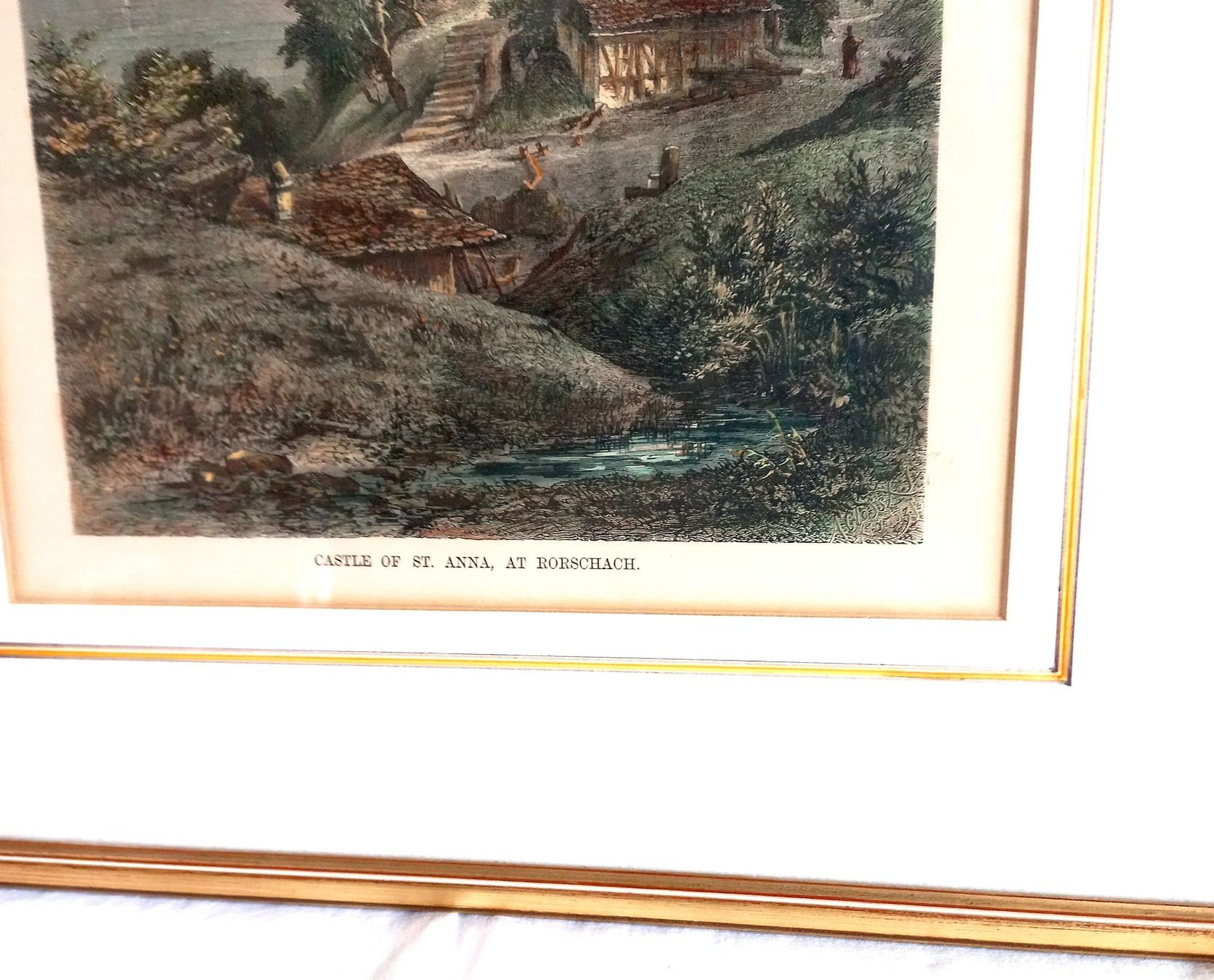 Incisioni: Schloss Rorschach Kupferstich Coloriert – Usato da Baar venduto da 2cvbaar 1