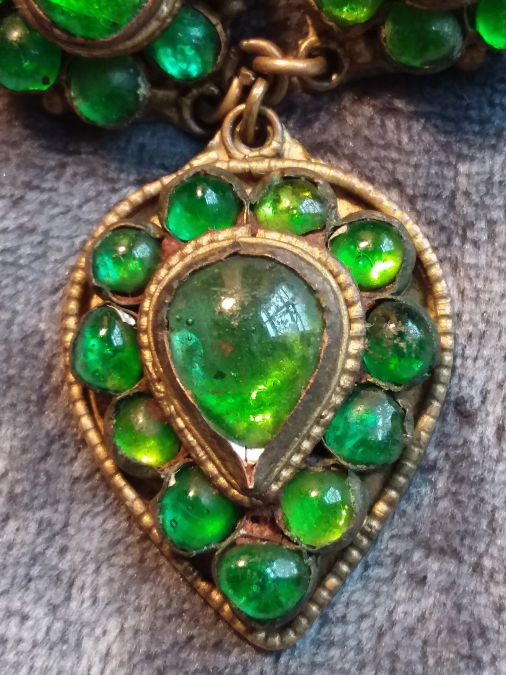 Catenine: Antikes TOP Collier Glas/Folie ca 1880 oder früher – Usato da Zürich venduto da helsan 1